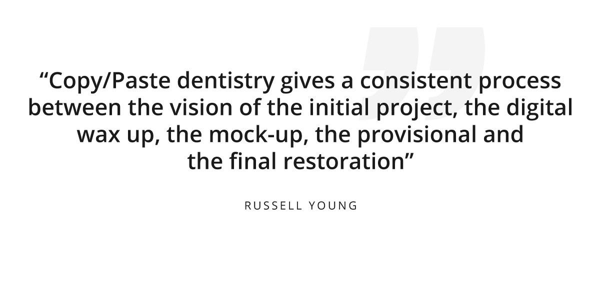 Dr Russell Young on copy/paste dentistry quote 