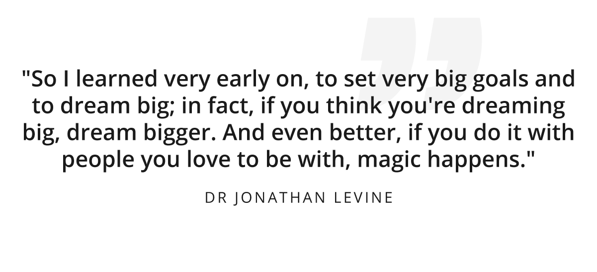 Dr Jonathon Levine Goals Quote