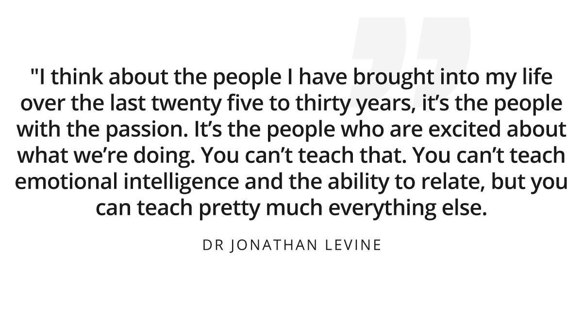 Dr Jonathon Levine teaching quote